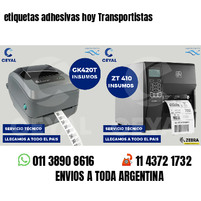 etiquetas adhesivas hoy Transportistas