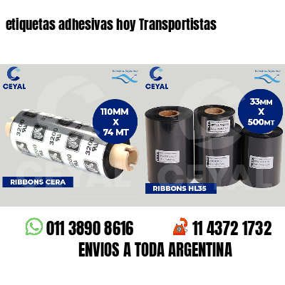 etiquetas adhesivas hoy Transportistas