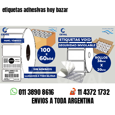 etiquetas adhesivas hoy bazar