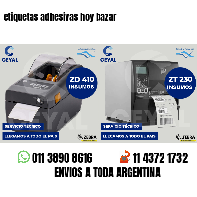 etiquetas adhesivas hoy bazar