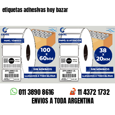 etiquetas adhesivas hoy bazar