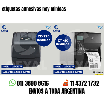 etiquetas adhesivas hoy clinicas