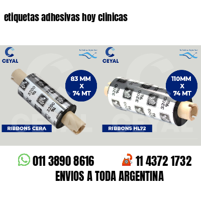 etiquetas adhesivas hoy clinicas
