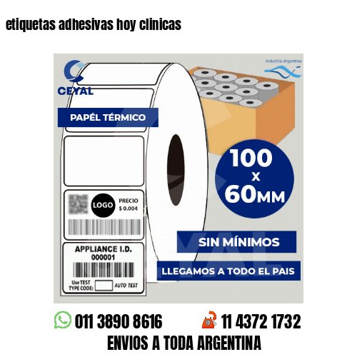 etiquetas adhesivas hoy clinicas
