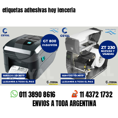 etiquetas adhesivas hoy lenceria