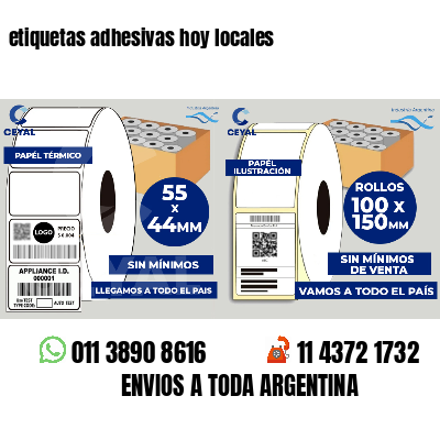 etiquetas adhesivas hoy locales