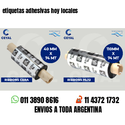 etiquetas adhesivas hoy locales