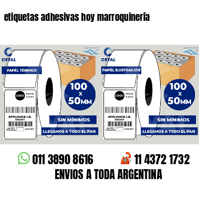 etiquetas adhesivas hoy marroquinería