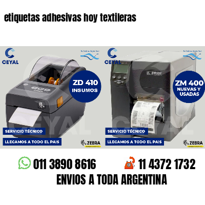 etiquetas adhesivas hoy textileras