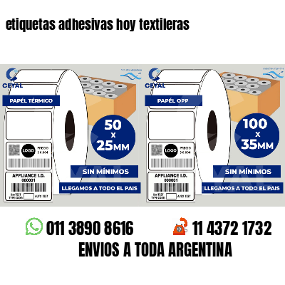 etiquetas adhesivas hoy textileras