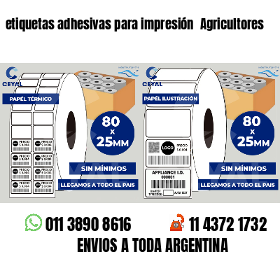 etiquetas adhesivas para impresión  Agricultores