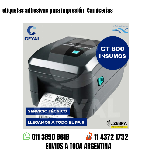 etiquetas adhesivas para impresión  Carnicerías