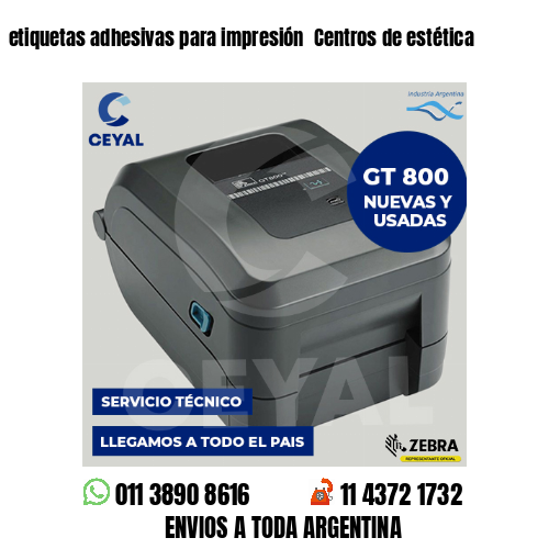 etiquetas adhesivas para impresión  Centros de estética