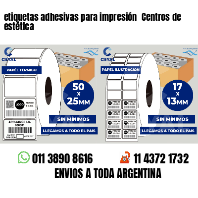 etiquetas adhesivas para impresión  Centros de estética