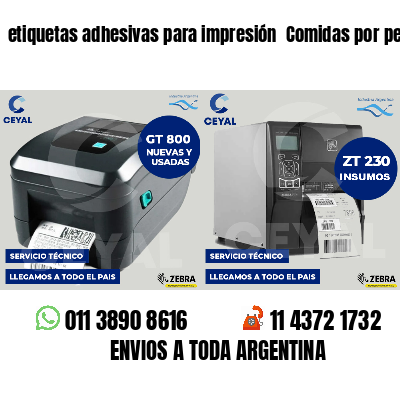 etiquetas adhesivas para impresión  Comidas por peso