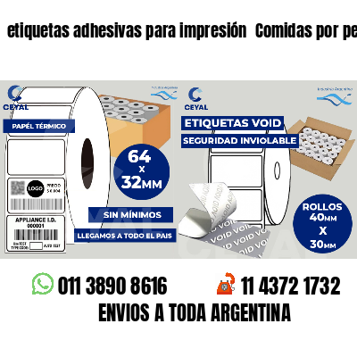 etiquetas adhesivas para impresión  Comidas por peso