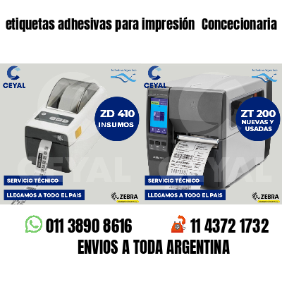 etiquetas adhesivas para impresión  Concecionaria