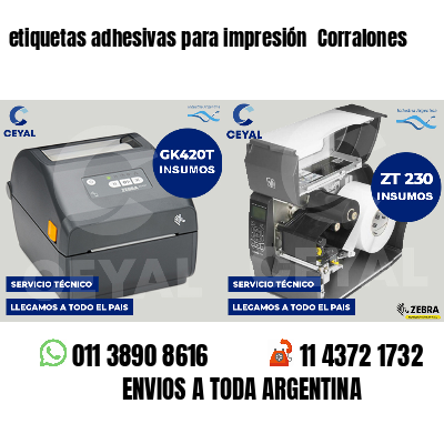 etiquetas adhesivas para impresión  Corralones