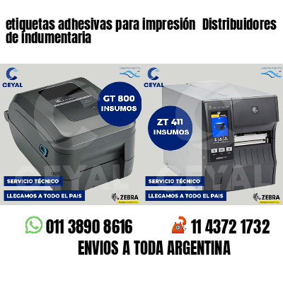 etiquetas adhesivas para impresión  Distribuidores de indumentaria