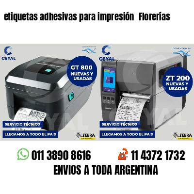 etiquetas adhesivas para impresión  Florerías