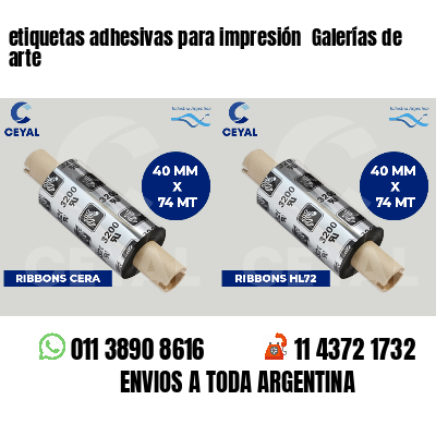 etiquetas adhesivas para impresión Galerías de arte