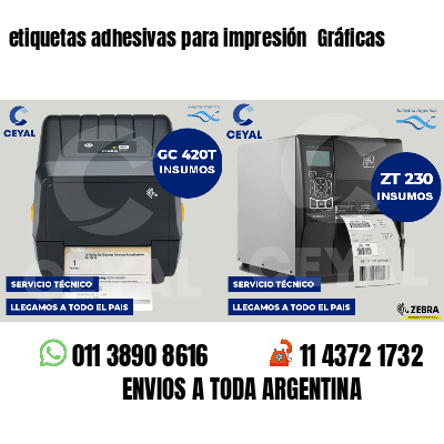etiquetas adhesivas para impresión  Gráficas