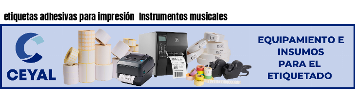 etiquetas adhesivas para impresión  Instrumentos musicales