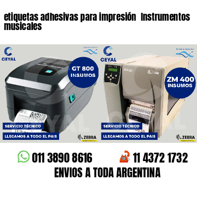 etiquetas adhesivas para impresión  Instrumentos musicales