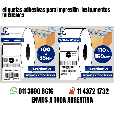 etiquetas adhesivas para impresión  Instrumentos musicales