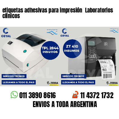 etiquetas adhesivas para impresión  Laboratorios clínicos