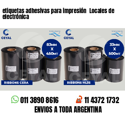 etiquetas adhesivas para impresión Locales de electrónica