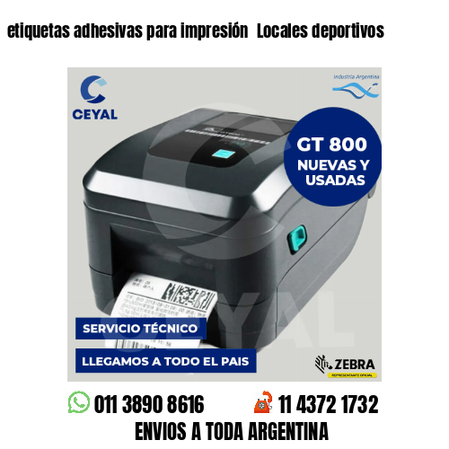 etiquetas adhesivas para impresión  Locales deportivos