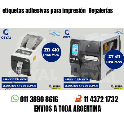 etiquetas adhesivas para impresión  Regalerías