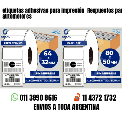 etiquetas adhesivas para impresión  Respuestos para automotores
