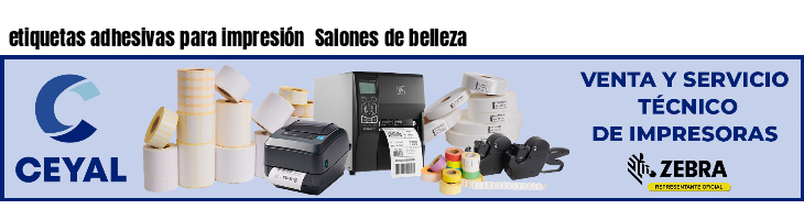 etiquetas adhesivas para impresión  Salones de belleza
