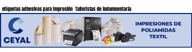 etiquetas adhesivas para impresión  Talleristas de indumnentaria