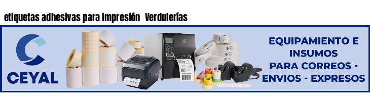 etiquetas adhesivas para impresión  Verdulerías