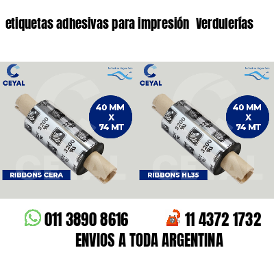 etiquetas adhesivas para impresión Verdulerías