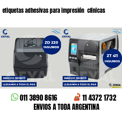 etiquetas adhesivas para impresión  clinicas