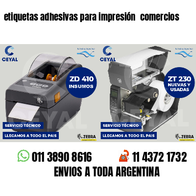 etiquetas adhesivas para impresión  comercios