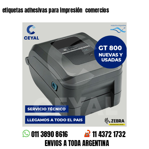 etiquetas adhesivas para impresión  comercios