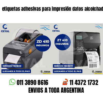 etiquetas adhesivas para impresión datos alcolchados
