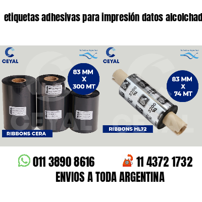 etiquetas adhesivas para impresión datos alcolchados