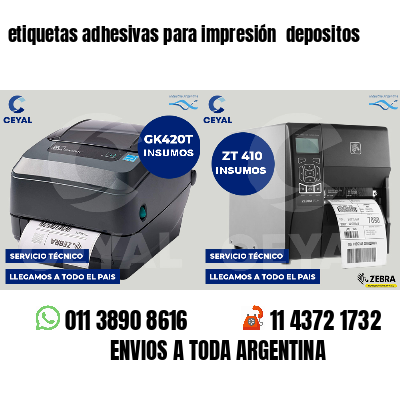 etiquetas adhesivas para impresión  depositos