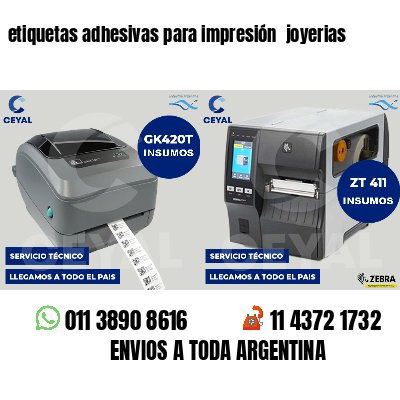 etiquetas adhesivas para impresión  joyerias