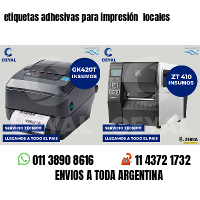 etiquetas adhesivas para impresión  locales