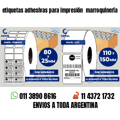 etiquetas adhesivas para impresión  marroquinería