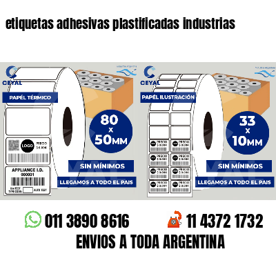 etiquetas adhesivas plastificadas industrias