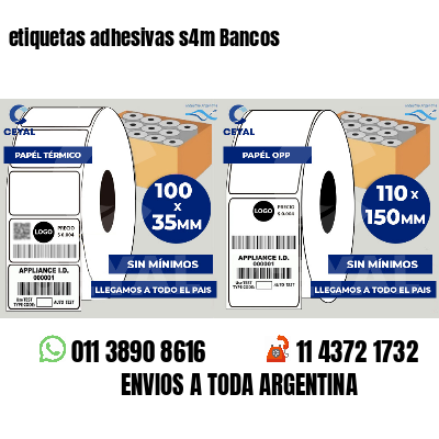 etiquetas adhesivas s4m Bancos