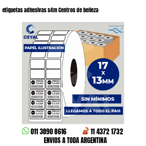 etiquetas adhesivas s4m Centros de belleza